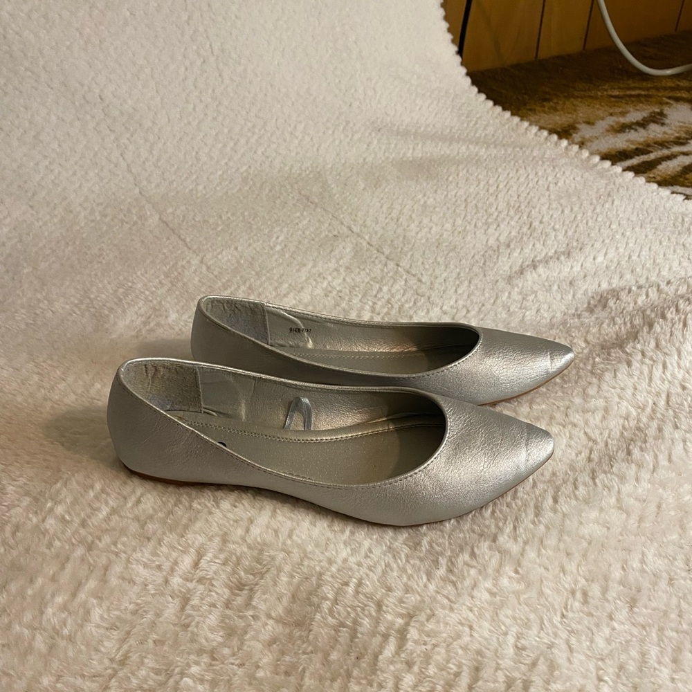 Elegant Silver Women's Flats